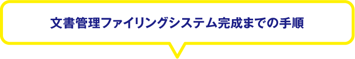 文書管理ファイリングシステムの流れ