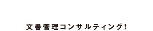 Filing Consulting　文書管理コンサルティング！